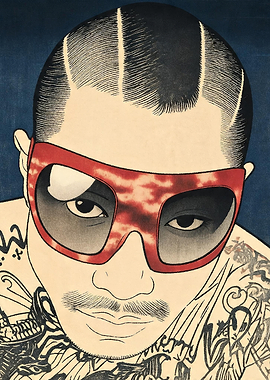 Man with Sunglasses and Tattoos