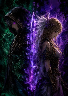 Fantasy Characters with Crystal Sword
