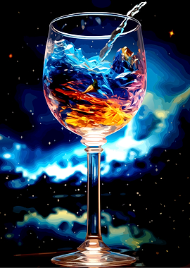 Cosmic Wine Glass Landscape