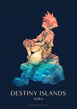 Kingdom Hearts Sora on Destiny Islands