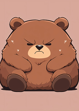 Grumpy Cartoon Bear