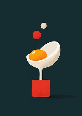 Abstract Egg and Spheres