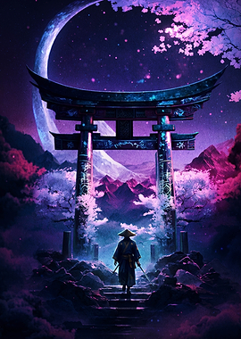 Samurai Under Torii Gate