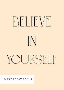 Self Confidence Art Deco Quote