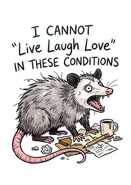 Opossum Can't Live Laugh Love