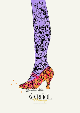 Warhol Drawings | December Shoe violet