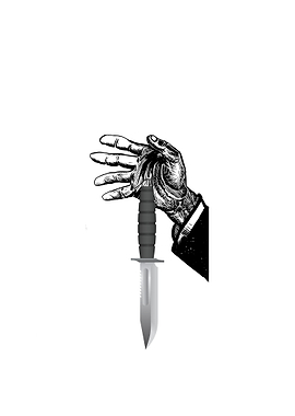 Hand holding a knife