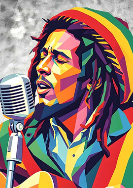 Bob Marley Pop Art Portrait