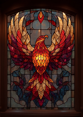Stained Glass Phoenix