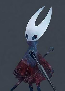 Hollow Knight Hornet with Galaxy Cloak