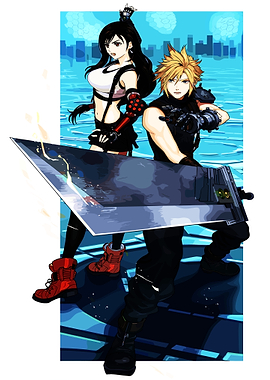 Cloud and Tifa from Final Fantasy VII