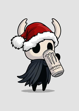 Hollow Knight Character with Monster Energy