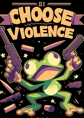 Frog with Guns and Bullets