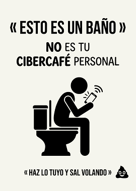Bathroom Sign About Phone Use