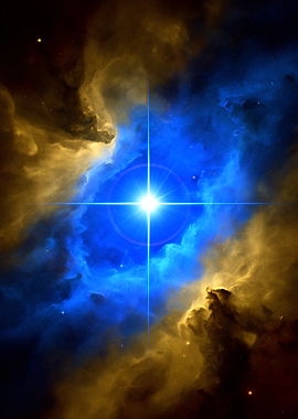 Bright Star in Nebula