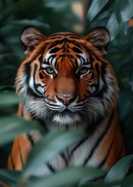 Tiger in Lush Greenery