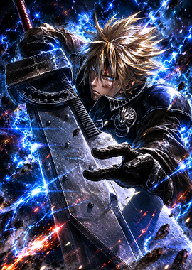 Cloud Strife with Buster Sword