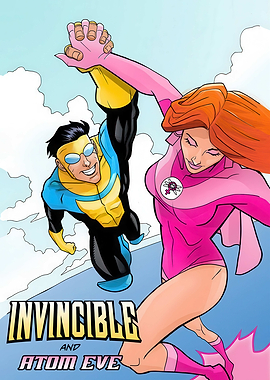Invincible and Atom Eve Flying