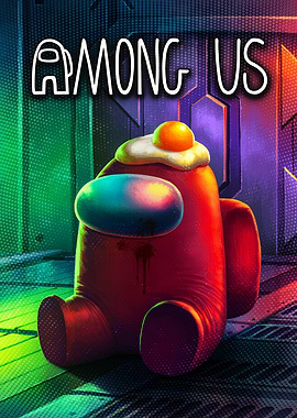 Among Us Character with Egg Hat