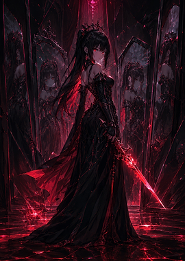 Dark Queen with Glowing Sword