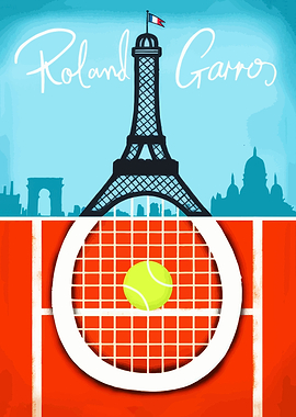 Roland Garros Tennis Poster