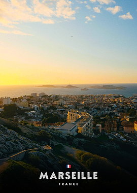 Marseille Cityscape at Sunset