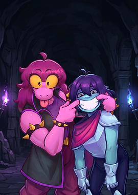 Susie and Kris in a Dark Dungeon