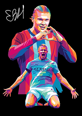 Erling Haaland Pop Art