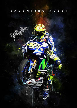 Valentino Rossi Motorcycle Art