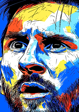Lionel Messi Pop Art Portrait