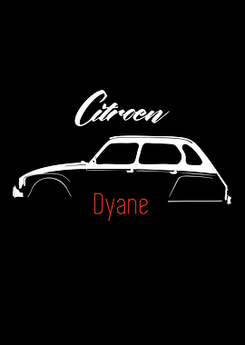 Citroen Dyane Car Silhouette