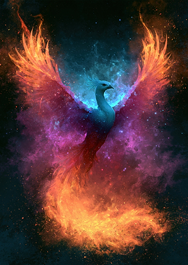 Cosmic Phoenix in Flames