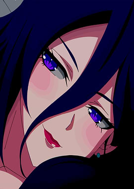 Anime Girl with Purple Eyes