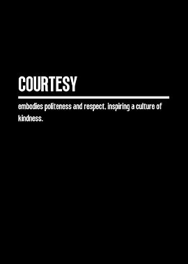 Courtesy Definition Text Art