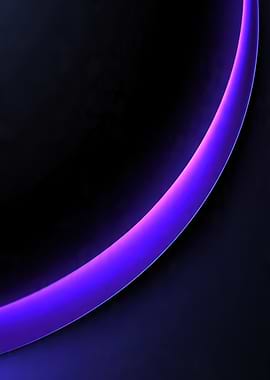 Abstract Neon Curve on Dark Background