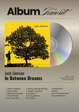Jack Johnson In Between Dreams Album Cover