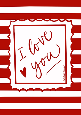 I Love You Hand-Drawn Art