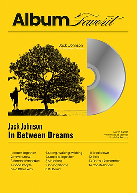 Jack Johnson In Between Dreams Album Cover