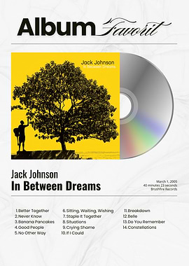 Jack Johnson In Between Dreams Album Art