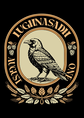 Raven and Wheat Emblem