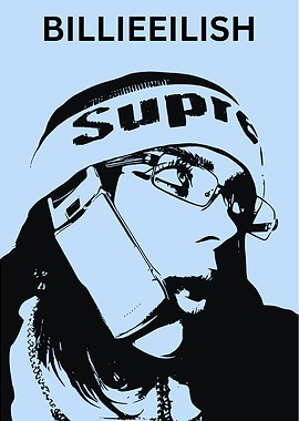 Billie Eilish Supreme Poster
