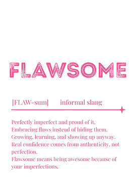 Flawsome definition text art