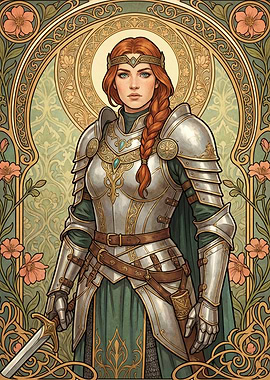 Art Nouveau Knight Portrait