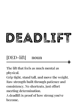 Deadlift Definition Poster