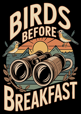Birds Before Breakfast Binoculars Sunset