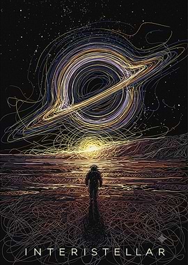 Interstellar Astronaut and Black Hole