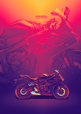 Honda CBR 650R Motorcycle Art