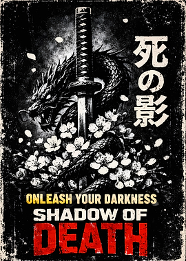 Dragon, Katana, and Cherry Blossoms