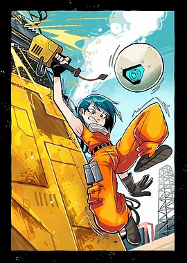 Anime Girl with Chainsaw and Drone