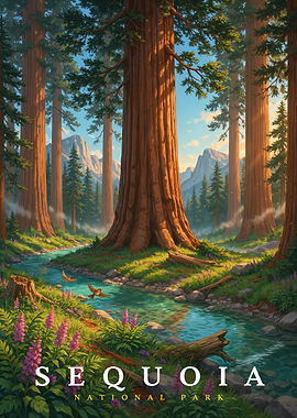 Sequoia National Park Vintage Poster